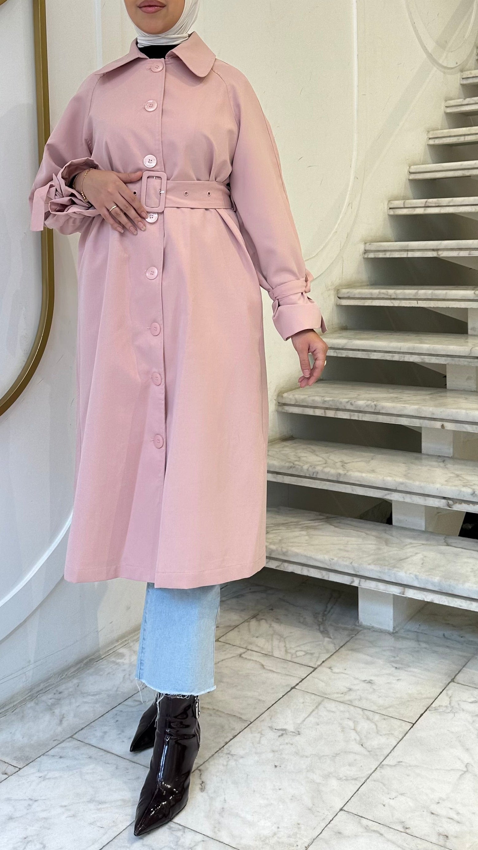 Pink Trench Coat