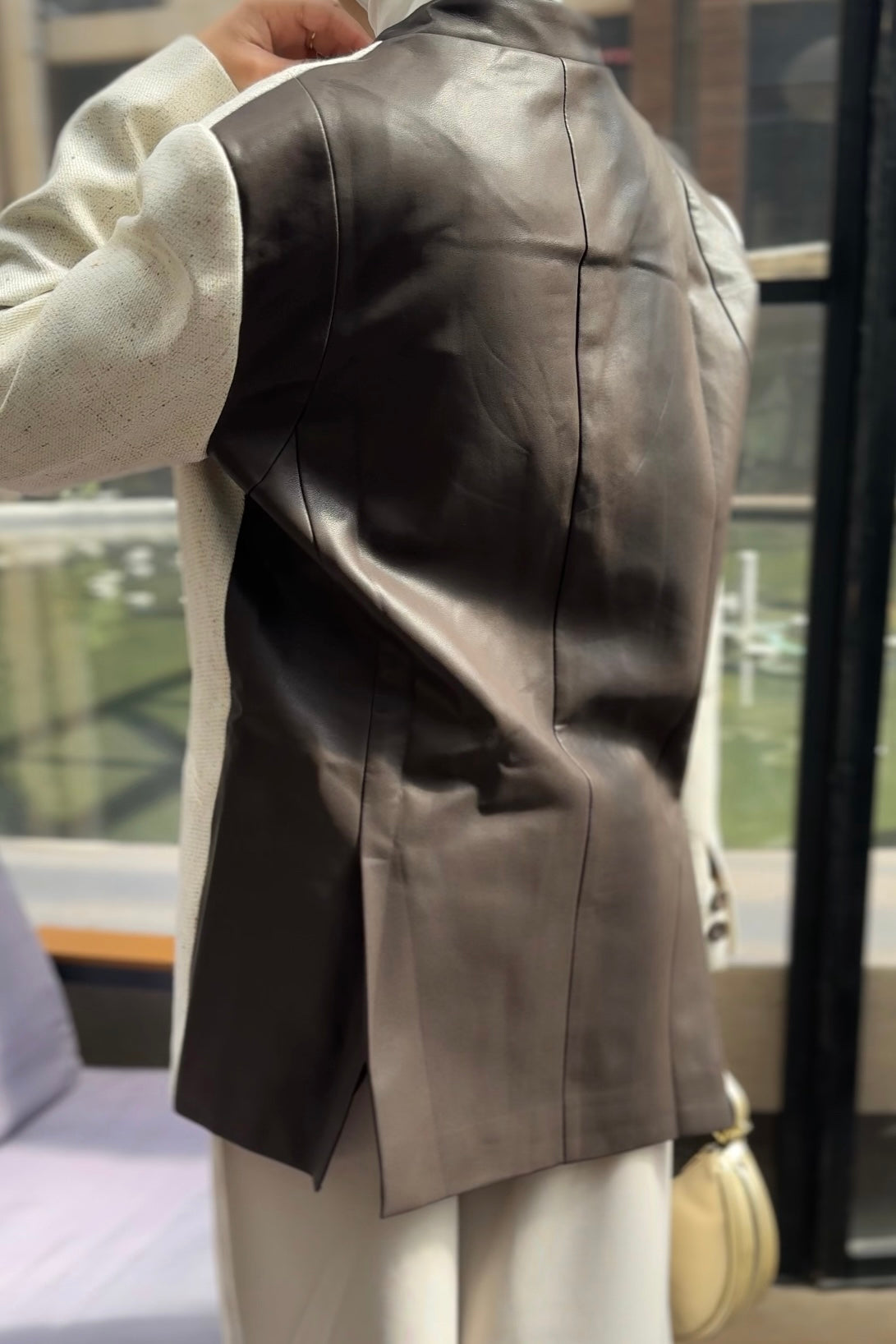 Dual-Texture Blazer Jacket