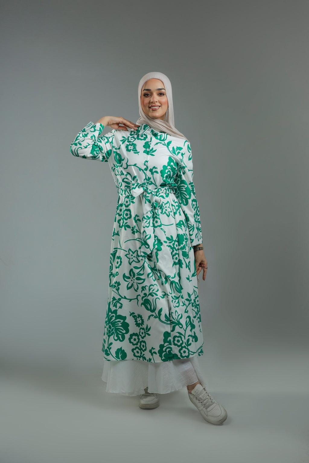 Floral Wrap Midi Dress