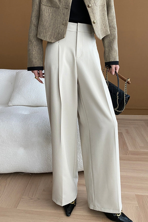 Elegant High-Waist Wide Trousers