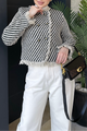 Striped Fringe Jacket
