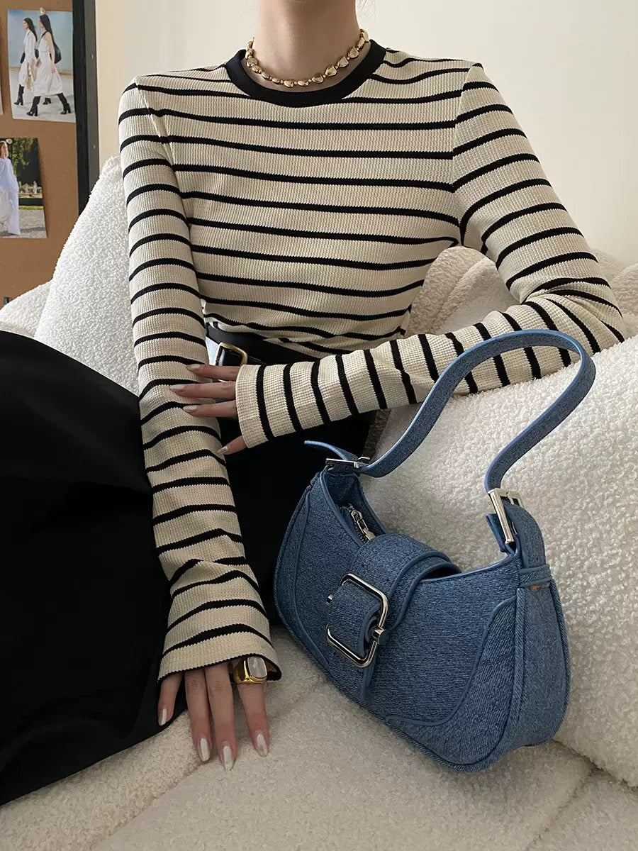 Striped Knit Top