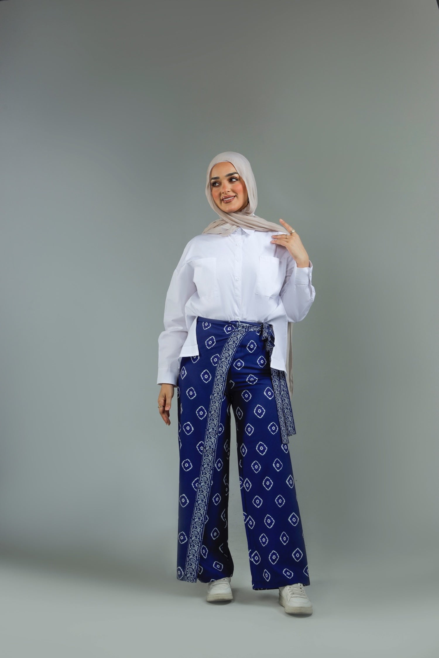Printed wrap pant