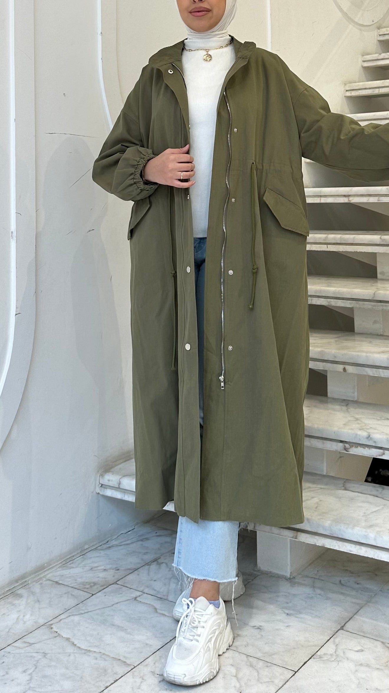 Long linen jacket