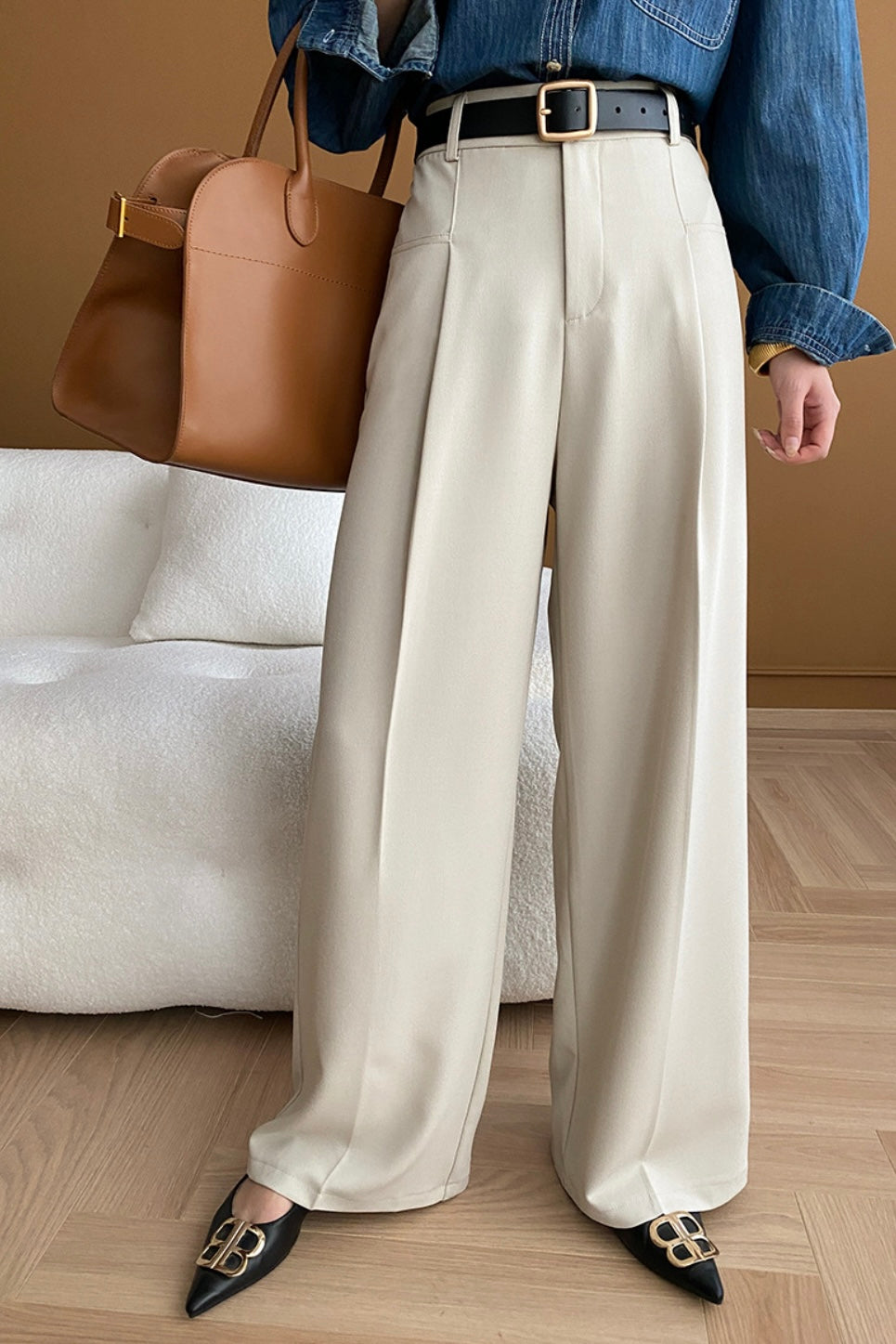 High-Waist Wide Trousers