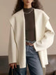 Belted woolen jacket