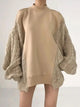 Knitted Sweater with Open-Shoulder