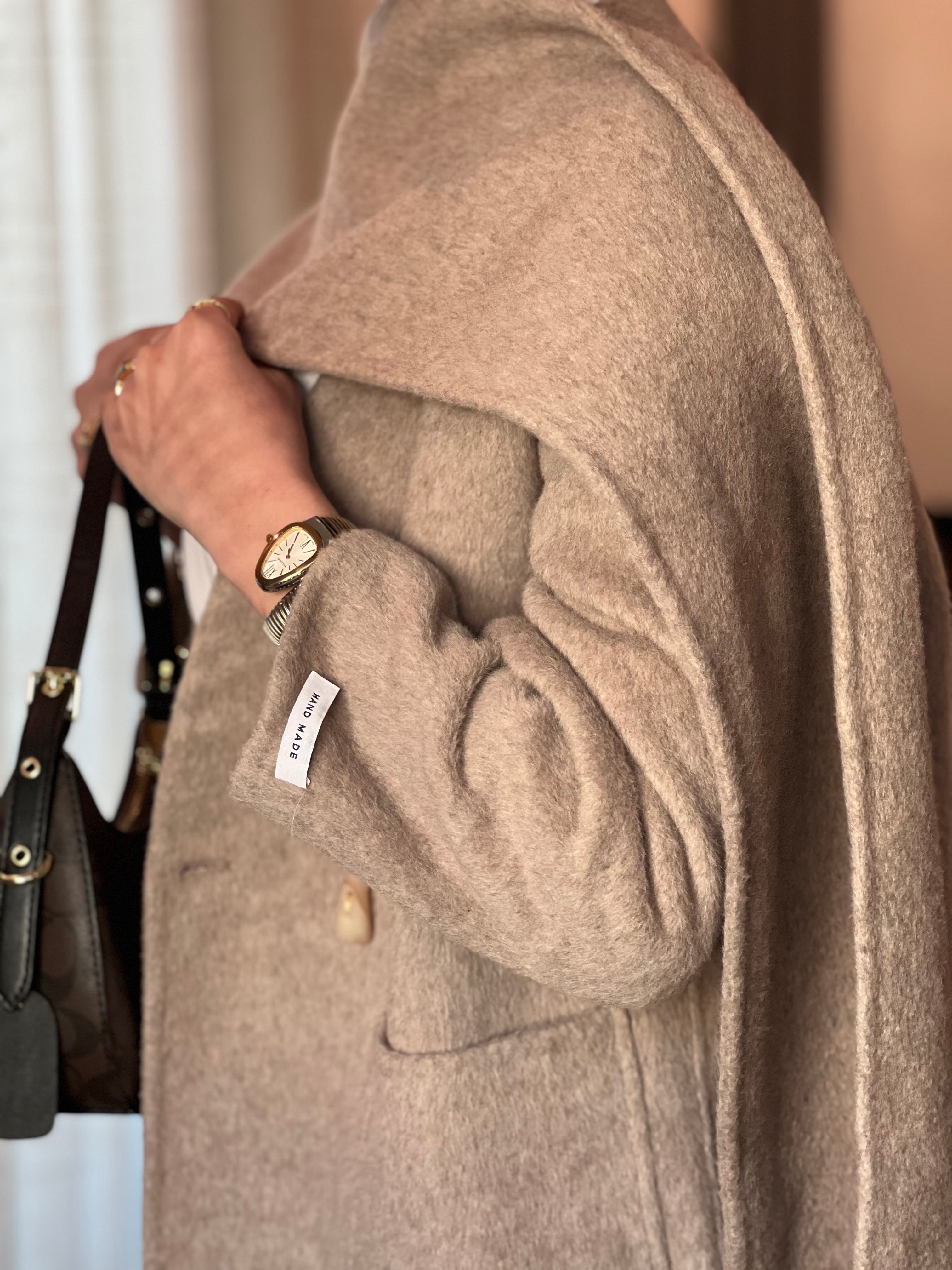 Oversized Coat with Scarf