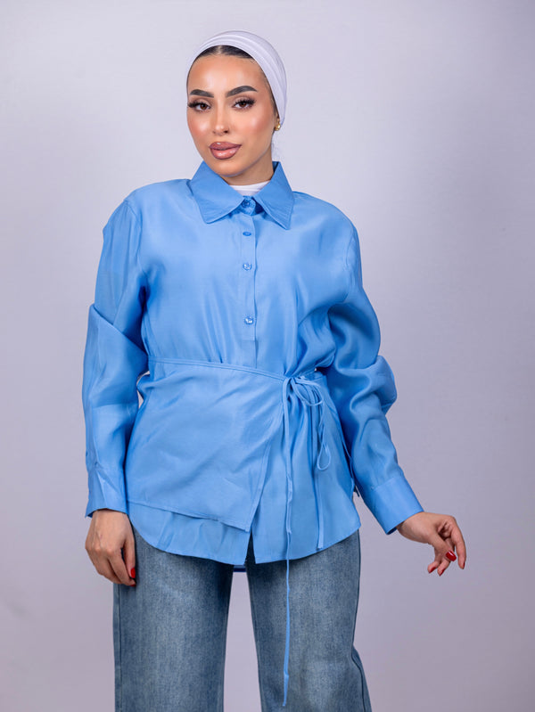 BELTED SHIRT