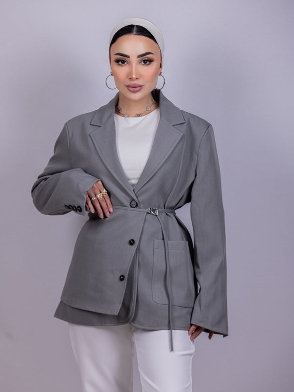 Blazer with wrap skirt